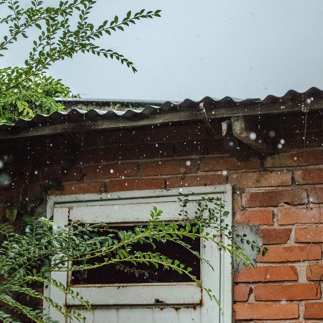 building with old roof